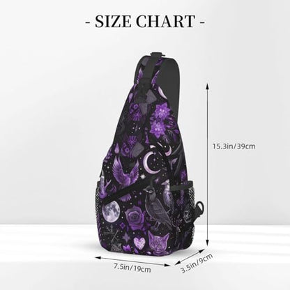 Gothic Witchcraft Outdoor Crossbody Shoulder Bag For Unisex Young Adult Hiking Bicycling - color: 11