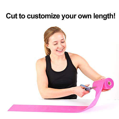 Resistance Band for Working Out | Super Exercise Bands 8,16,24 Yard Bulk Rolls |10 Strengths in Light Medium and Heavy Resistance Bands | Latex Free Workout Bands Including App and e-Book - size: 16 Yards, style: Heavy +