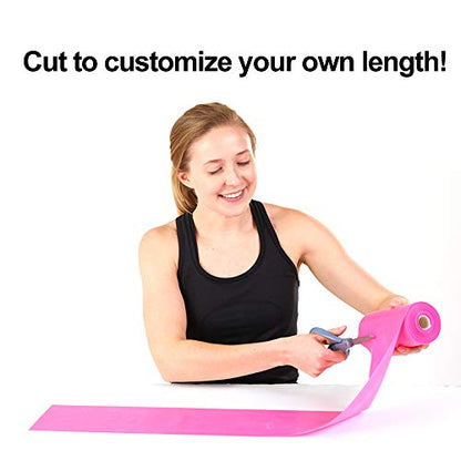 Resistance Band for Working Out | Super Exercise Bands 8,16,24 Yard Bulk Rolls |10 Strengths in Light Medium and Heavy Resistance Bands | Latex Free Workout Bands Including App and e-Book - size: 24 Yards, style: Heavy +