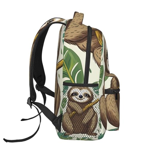 Travel Backpack Adorable Sloth Carry on Backpack Lightweight Business 15.6inch Laptop Backpack for Men Women - color: Adorable Sloth