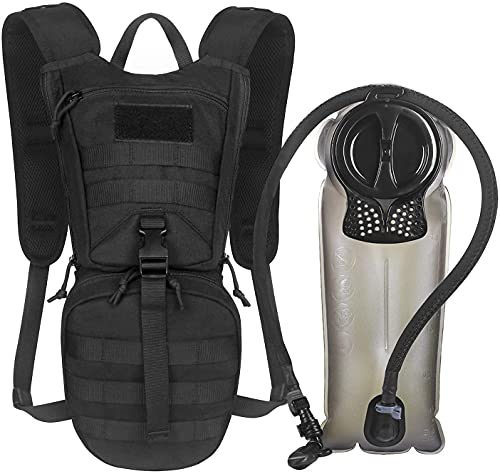Unigear Tactical Hydration Backpack with 3L Water Bladder, Molle Backpack - color: Black