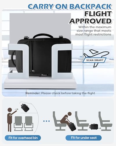 VGCUB Vacuum Backpack Travel with Pump, 40L Carry On Travel Backpack Flight Approved TSA, Vacuum Seal Compression Bags for Clothing, Waterproof Personal Item Bag for Women Men Black - color: A-black With Vacuum Bag