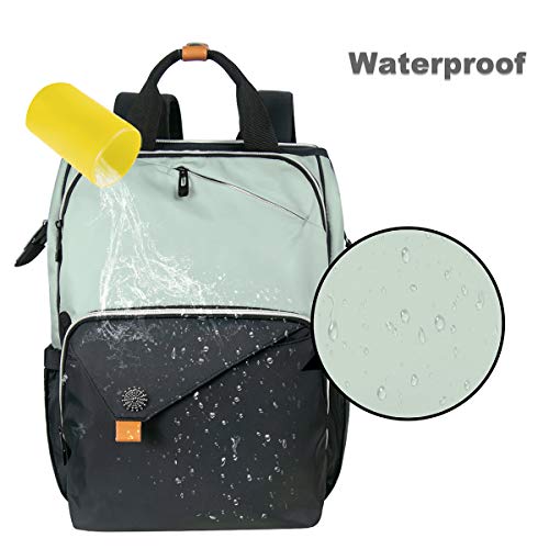 Hap Tim Laptop Backpack, Travel Backpack for Women,Work Backpack, Nurse Backpack, Teacher Backpack, Carry on Backpack(7651-GB) - color: Green Black
