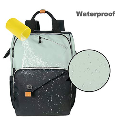 Hap Tim Laptop Backpack, Travel Backpack for Women,Work Backpack, Nurse Backpack, Teacher Backpack, Carry on Backpack(7651-GB) - color: Green Black