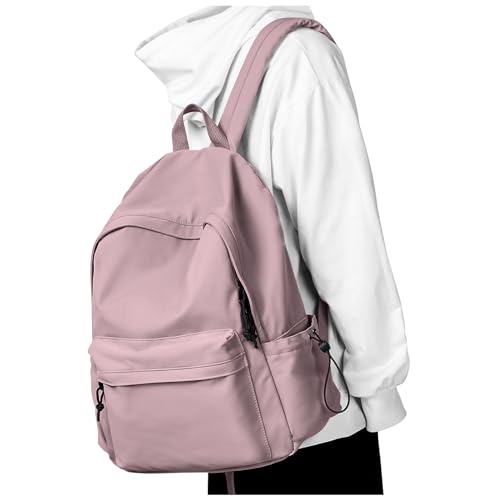 Middle School Backpack For Men Women Simple Backpack For College Students Aesthetic High School Bag Waterproof Bookbag For Teens Girls Boys（Green） - color: A5-purple