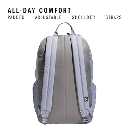 adidas Classic 3-Stripe Backpack for Laptop, School and Travel, 28L - color: Silver Violet Purple/Grey Four/5.0
