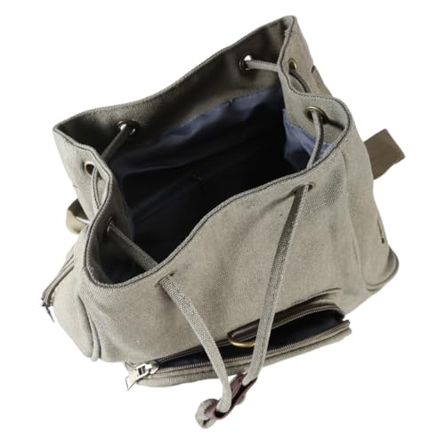 Stylish Canvas Backpack for Women Travel Daypack Trendy School Bag with Spacious Storage - color: Army Green