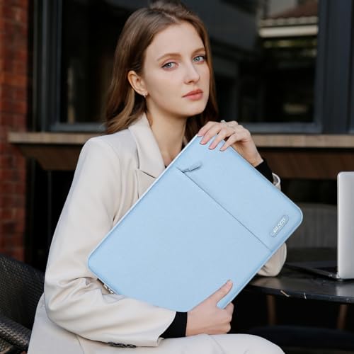 MOSISO Laptop Case 13 inch, 13 inch Laptop Sleeve Compatible with MacBook Air M4 M3 M2 M1 2025-2018 / Pro M2 M1 2025-2016, Polyester Vertical Computer Sleeve Bag with Pocket, Air Blue - color: Air Blue, size: 13 inch