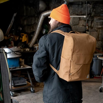 Carhartt 21L Top-Load Backpack, Durable Water Resistant Coated Canvas Base W/ 17" Laptop Sleeve, Bluestone - color: Bluestone