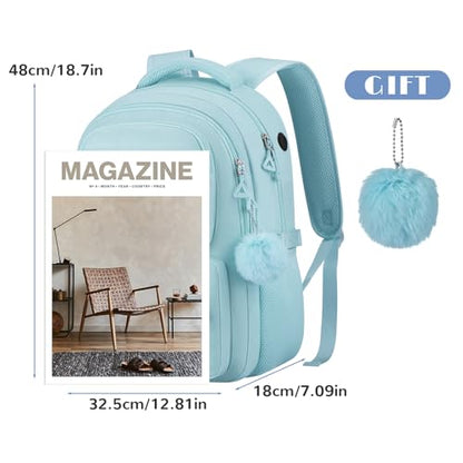 kadilong 17.3 Inch School Backpack for Teen Girls Bookbag Middle High School College,Back Pack Women Mochila Escolar para Niñas,Blue - color: Blue, size: 17,3 inch