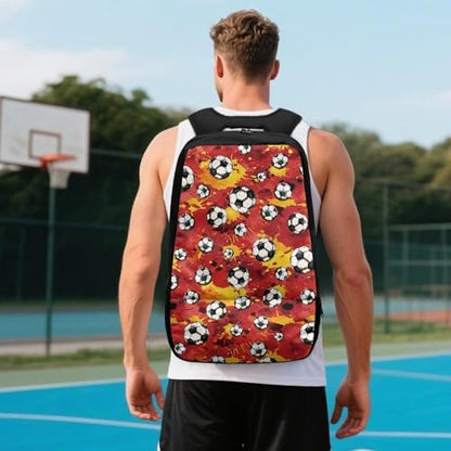 Basketball Backpack With Separate Ball Compartment And Shoes Fit Basketball Volleyball Football - color: Soccer