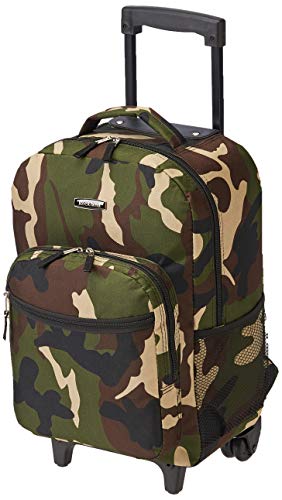 Rockland Double Handle 17" Rolling Backpack, Camo - color: CAMO, size: One Size