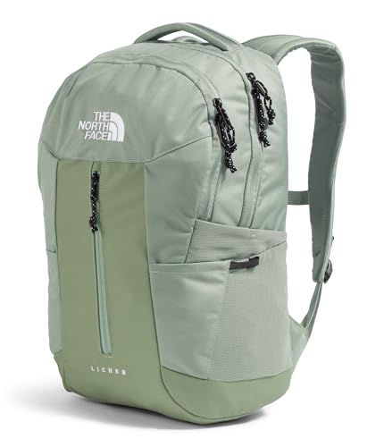 The North Face Lichen Daypack - Everyday Commuter Backpack, Laptop Sleeve, Water Bottle Pockets, Center Front Pouch, Bark Mist/Slate Moss, One Size - color: Bark Mist/Slate Moss