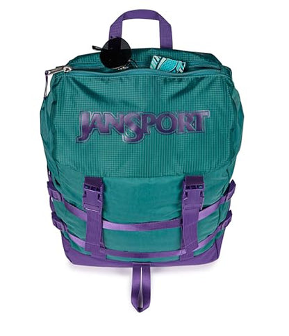 JanSport Skip Pack Backpack – 28L Capacity, Fits 13.5in Laptop, Large Main Compartment, Side Water Bottle Pocket – Ideal for Work & Travel, Emerald Pool - color: Emerald Pool