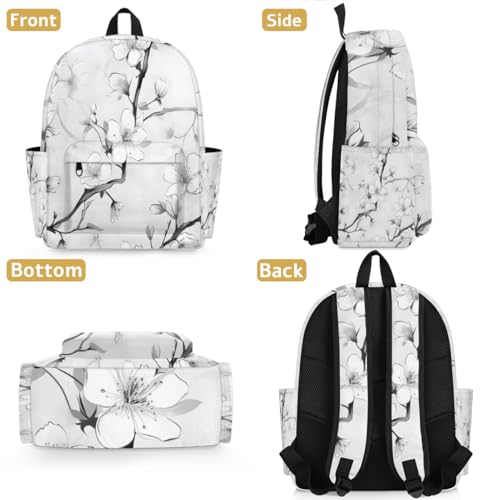 QsirBC Small Travel Backpack Cherry Blossom Flower Texture Casual Daypack Backpacks Lightweight Waterproof College Bookbags for Women Gift - color: Cherry Blossom Flower Texture