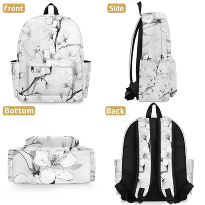 QsirBC Small Travel Backpack Cherry Blossom Flower Texture Casual Daypack Backpacks Lightweight Waterproof College Bookbags for Women Gift - color: Cherry Blossom Flower Texture