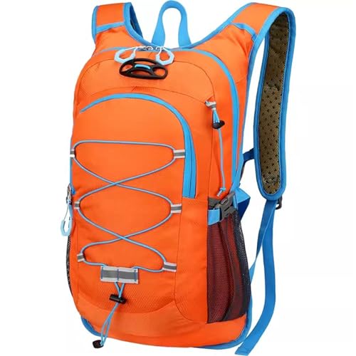 Lightweight Cycling Hydration Backpack,Large Capacity Pack for Travel,Hiking,Climbing,Skiing,Running Daypack for Men Women (Orange) - color: Orange