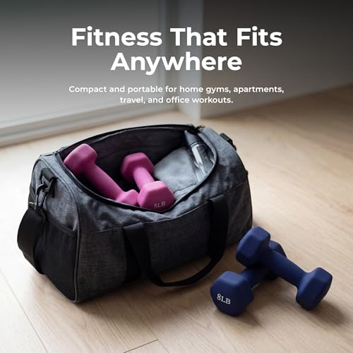 Sunny Health & Fitness Neoprene Coated Hex Shaped Dumbbell Non-Slip Fitness Weights for Home Gym Exercise, Full Body Workout Strength Building, Weight Loss, Sold in Pairs - Sizes - 2LB, 5LB, 8LB, 10LB - style: 2 Pounds