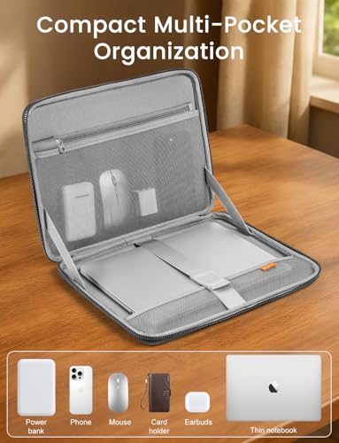 DOMISO 17 inch Laptop Sleeve with Handle, Shockproof and Waterproof EVA Protective Laptop case, Laptop Sleeves for 17.3" HP Dell Asus Laptop, Dark Grey - color: Dark Grey, size: 17.3 inch
