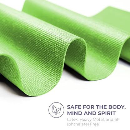 Voyage Yoga Mat, 6 Pack, 72" x 24" Professional Studio and Gym Bulk Yoga Mats, 5mm Thick, Durable, Anti-Tear, Non Slip Fitness and Exercise Mats - color: Assorted