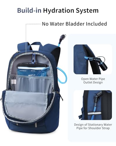 ECOHUB Hiking Backpack 30L Travel Backpack Lightweight Casual Daypack Water Resistant Camping Bag Outdoor Sports Back pack for Men Women - color: Blue