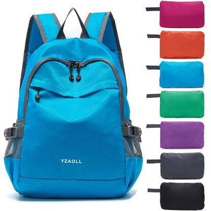 YZAOLL 20L Small Hiking Backpack Lightweight Day Packs, Packable Backpack for Women Men Travel Camping Vacation,Blue - color: A-20l-blue