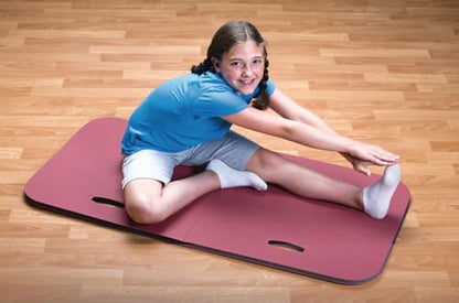 S&S Worldwide Youth Bi-Fold Exercise Mat. 48" x 24" x 3/4" Thick, Laminated Polyethylene Foam Mat. Closed Cell Outer Layers Don't Absorb Water. Easy to Clean, Fold in Half for Storage. Latex-Free.