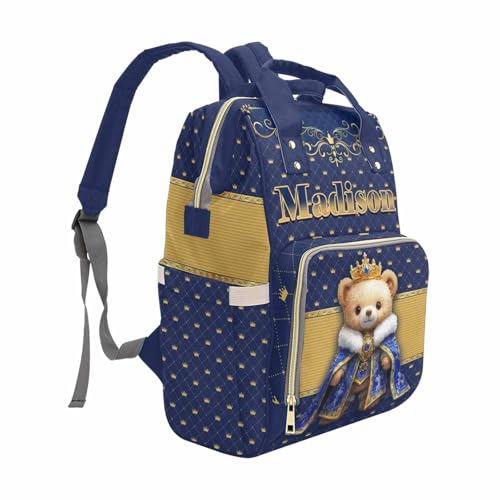 Newcos Custom Name Diaper Bags, Personalized Mommy Backpack Bag for Mom Women, Customized Monogram Tote Baby Diaper with Water Bottle for Newborn Wife Dad Birthday Mothers Day Blue - color: Patten 20