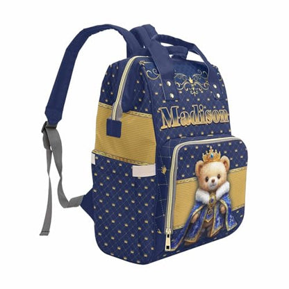 Newcos Custom Name Diaper Bags, Personalized Mommy Backpack Bag for Mom Women, Customized Monogram Tote Baby Diaper with Water Bottle for Newborn Wife Dad Birthday Mothers Day Blue - color: Patten 20