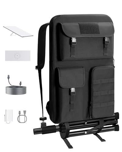 Trunab Carrying Case Compatible with Starlink Gen 3, Soft Travel Backpack Bag with Multi-pocket for Starlink Satellite Dishes and All Accessories, Ideal for Outdoor, RV Trip, Camping, Black