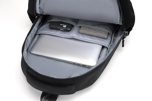 Water-Resistant Casual Backpack - Lightweight Travel Daypack with Laptop Compartment & Multi-Pocket Design (Black) - color: Black