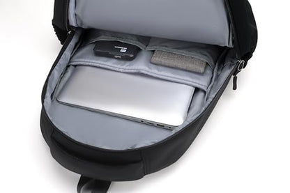 Water-Resistant Casual Backpack - Lightweight Travel Daypack with Laptop Compartment & Multi-Pocket Design (Black) - color: Black