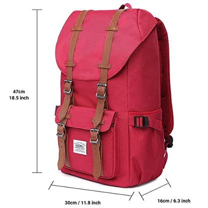 KAUKKO Travel Laptop Backpack, Outdoor Rucksack, Causal backpack Fits 15.6"(Nylon Red2pc) - color: Nylon Red [2pcs], size: Large