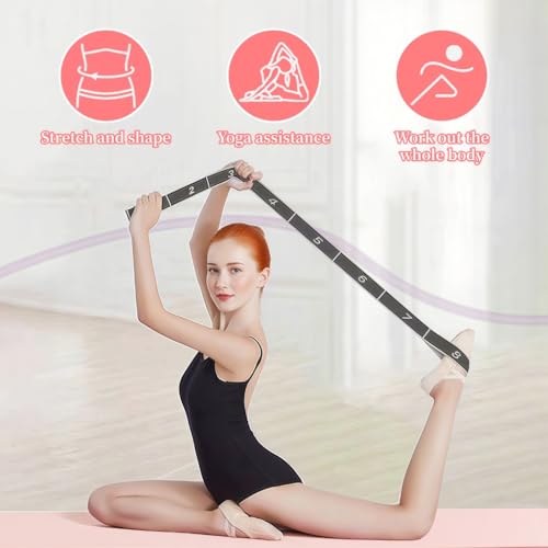 UncleS Elastic Tension Band Exercise Pull Rope Stretch Rope 8 Segment Pilates Stretching Band Female Resistance Training Equipment Fitness Exercise Resistance With Number - color: D