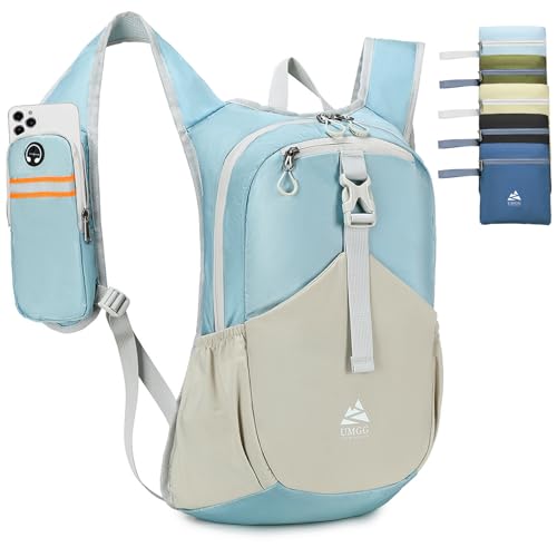 15L Small Hiking Backpack for Women Men Lightweight Packable Backpack Foldable Casual Daypack for Camping Travel Outdoor, Blue - color: Blue