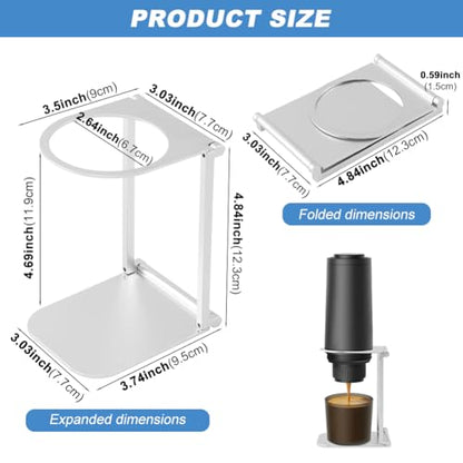 Pour Over Dripper Stand Portable Espresso Machine Stand Office Coffee Stands with Base Suitable for Office,Home,Camping (COLOR:silver)