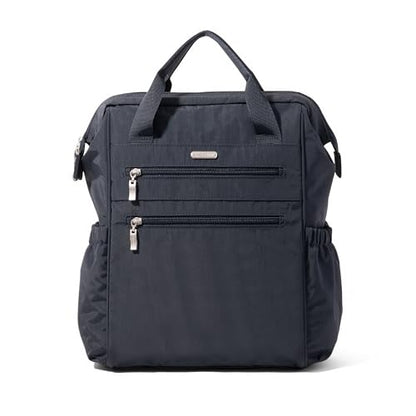 Baggallini City Scape Backpack - 15"x11" Lightweight Work Travel Bag w/Luggage Sleeve & RFID - color: French Navy