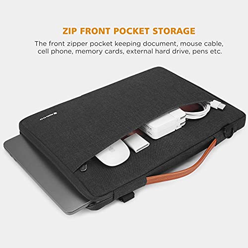 NIDOO 11-12.5 inch Laptop Sleeve Shoulder Bag for 14" MacBook Pro / 13" MacBook Pro Air / 12.9" iPad Pro 2016 2017 / New Surface Pro 8 X / 13.3" ThinkPad X13 Yoga Gen 2/14" ThinkPad X1 Carbon Gen 9 - color: Dark Gray - Shoulder, size: 12.5-13 inch