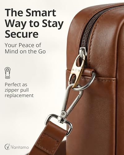 Vantamo Premium 4 Zipper Clips Anti Theft for Backpack, Luggage & Purse, Pull Replacement Zipper Locks, Purse Clip for Travel - color: Champagne Gold & Silver
