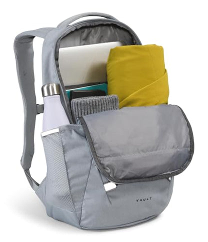 The North Face Vault Everyday Laptop Backpack - Commuter Travel Bag, Water-Repellent Finish, Spacious Compartment, Mid Grey Dark Heather/TNF Black-NPF, One Size - color: Mid Grey Dark Heather/Tnf Black-npf