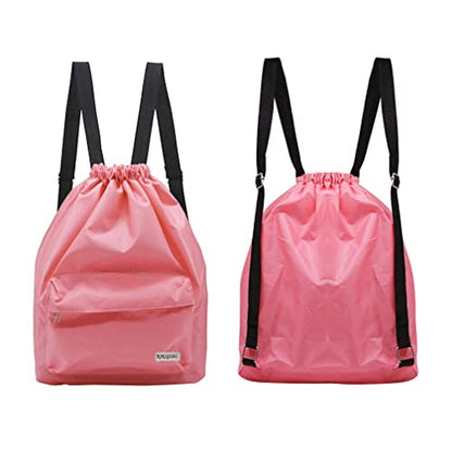 KIKIGOAL Dry Wet Separated Swimming Bag Portable Drawstring Backpack Waterproof Gym Sports Pool Beach Gear Bag - color: Purple