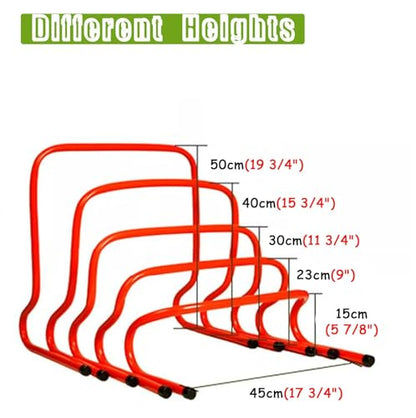 5 Pack Dog Training Hurdles, 6in/ 9in/ 12in/ 20in Different Height Sports Hurdle for Track & Field, Football, Mini Agility Athletic Trainer Set(23cm(9")) - size: 23cm(9")