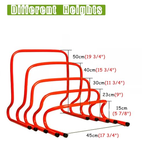 5 Pack Dog Training Hurdles, 6in/ 9in/ 12in/ 20in Different Height Sports Hurdle for Track & Field, Football, Mini Agility Athletic Trainer Set(30cm(12")) - size: 30cm(12")