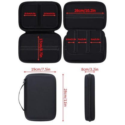 Electronic Organizer Travel Case for MacBook Power Adapter Chargers Cables Tech Organizer Hard Drive USB Flash Disk SD Card Cord Portable Electronics Accessories Bag - Large