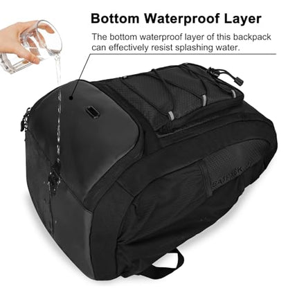 Goloni 40L Baseball Bag, Softball Bat Bag with Shoes Compartment,Fence Hook,Backpack for Baseball, T-Ball & Softball Equipment & Gear - color: Black