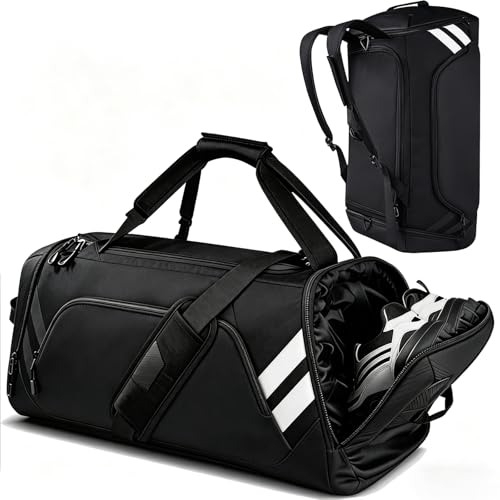 WOLFILIST Gym Bags for Men/Women, 58L Large Sports Travel Duffel Bag with Shoes Compartment & Wet Pocket, Gym Workout Backpack, Weekender Bag Overnight Backpack for Travel (58, Liters)