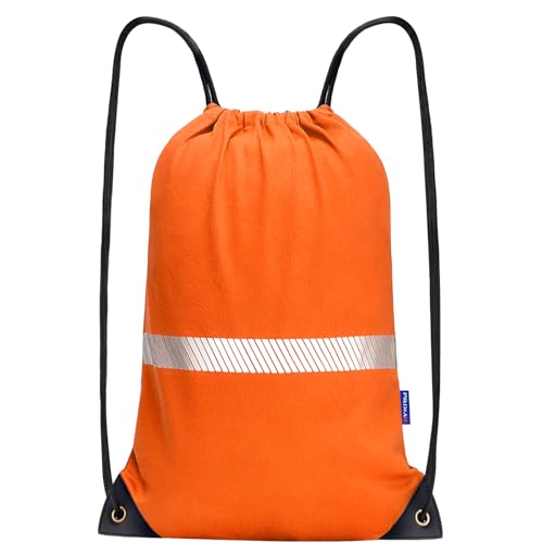 AYKRM Orange Drawstring Backpack Bag work Sackpack - color: Orange