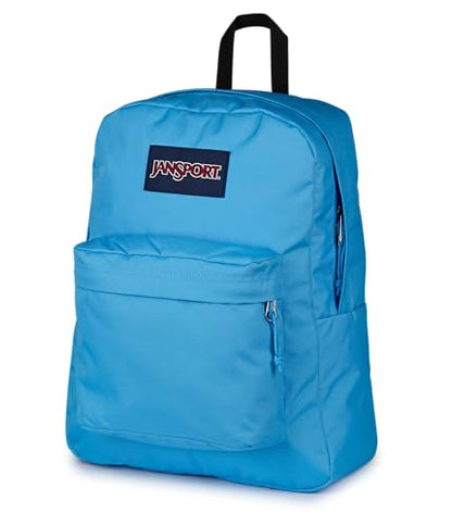 JanSport SuperBreak Plus Backpack with Padded 15-inch Laptop Sleeve and Integrated Bottle Pocket - Spacious and Durable Daypack for Work and Travel - Electric Azul - color: Electric Azul