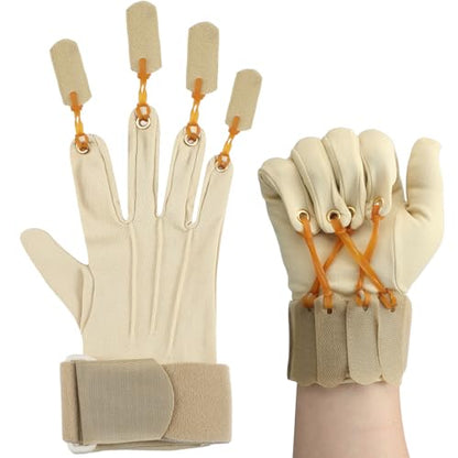 Cuffbow Deluxe Traction Exercise Glove Finger Flexion Exercise Glove for Handed Rehabilitation Increasing Strength Flexion of Joints and Fingers, Hand Exerciser, Small/Medium(Right) - color: Right