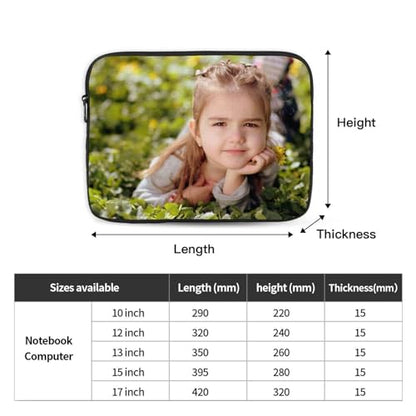 Custom Laptop Sleeve Bag with Logo Image Personalized Add Your Own Text Photo Laptop Case Business Briefcase with Zipper for Ultrabook, Notebook, Tablet(10nch) - color: BlueViolet, size: 10 inch